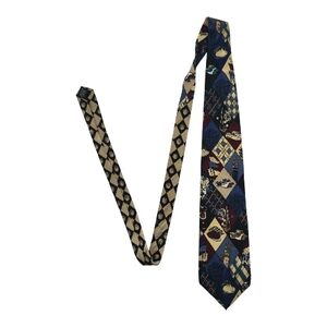 Vintage Golf Novelty Silk Tie Multicolor Mens Statement Necktie Gift